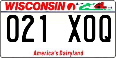 WI license plate 021XOQ