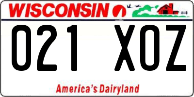 WI license plate 021XOZ