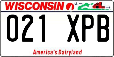 WI license plate 021XPB