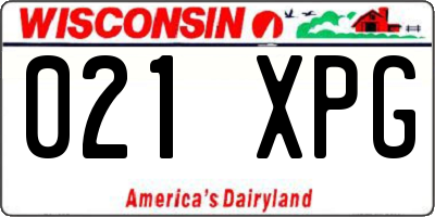 WI license plate 021XPG