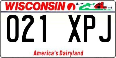 WI license plate 021XPJ