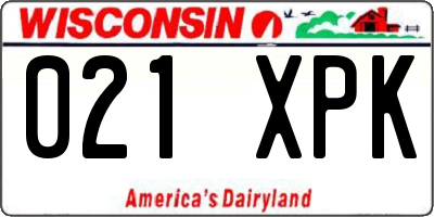 WI license plate 021XPK