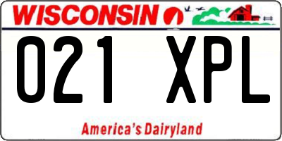 WI license plate 021XPL