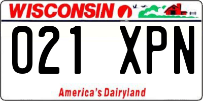 WI license plate 021XPN