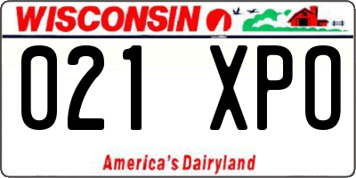 WI license plate 021XPO