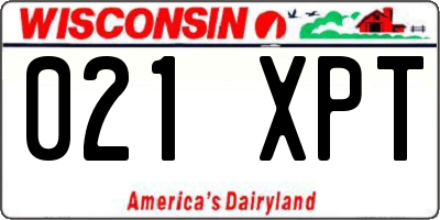 WI license plate 021XPT