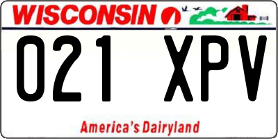 WI license plate 021XPV