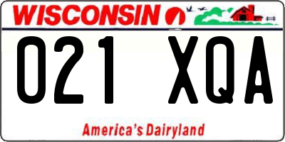 WI license plate 021XQA