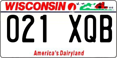 WI license plate 021XQB