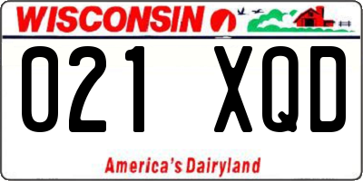 WI license plate 021XQD