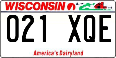WI license plate 021XQE