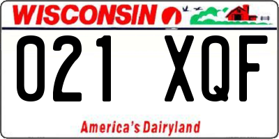 WI license plate 021XQF
