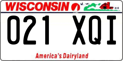 WI license plate 021XQI