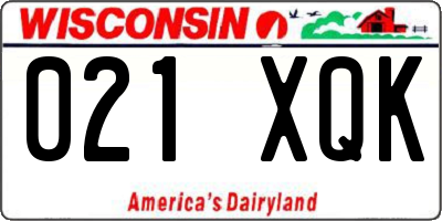 WI license plate 021XQK