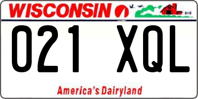 WI license plate 021XQL