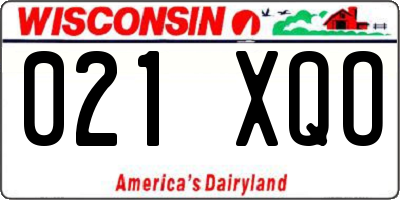 WI license plate 021XQO