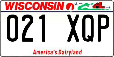 WI license plate 021XQP