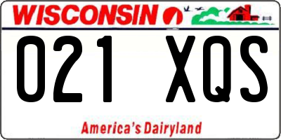 WI license plate 021XQS