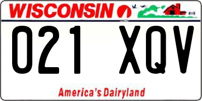 WI license plate 021XQV