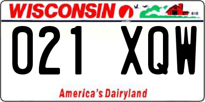 WI license plate 021XQW