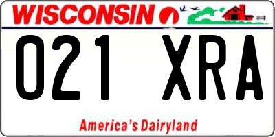 WI license plate 021XRA