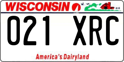 WI license plate 021XRC
