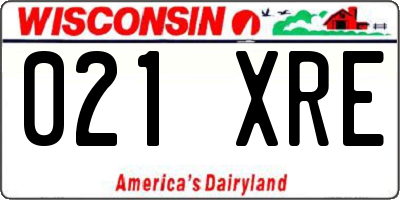 WI license plate 021XRE