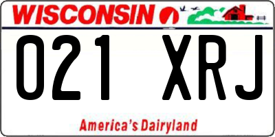 WI license plate 021XRJ