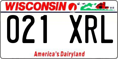 WI license plate 021XRL