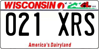 WI license plate 021XRS