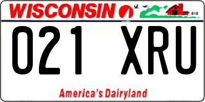 WI license plate 021XRU