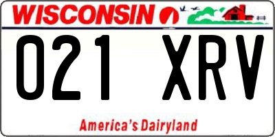 WI license plate 021XRV
