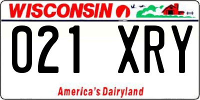 WI license plate 021XRY