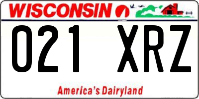 WI license plate 021XRZ