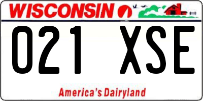 WI license plate 021XSE