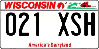 WI license plate 021XSH