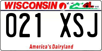 WI license plate 021XSJ