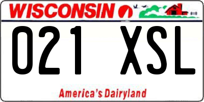WI license plate 021XSL