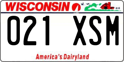 WI license plate 021XSM