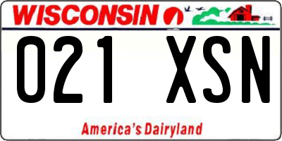 WI license plate 021XSN