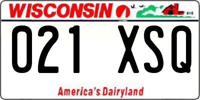 WI license plate 021XSQ