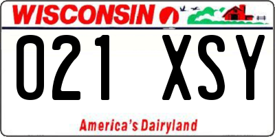 WI license plate 021XSY