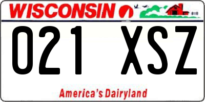 WI license plate 021XSZ