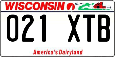 WI license plate 021XTB