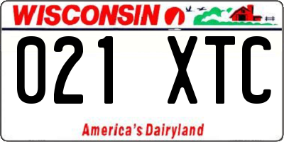 WI license plate 021XTC