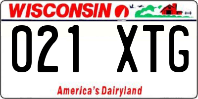 WI license plate 021XTG