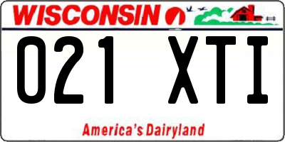 WI license plate 021XTI
