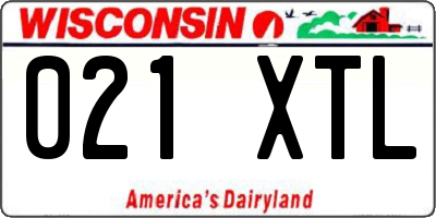 WI license plate 021XTL