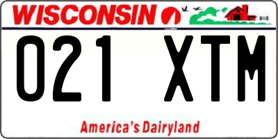 WI license plate 021XTM
