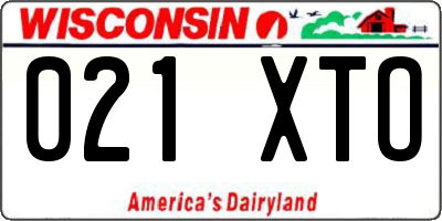 WI license plate 021XTO